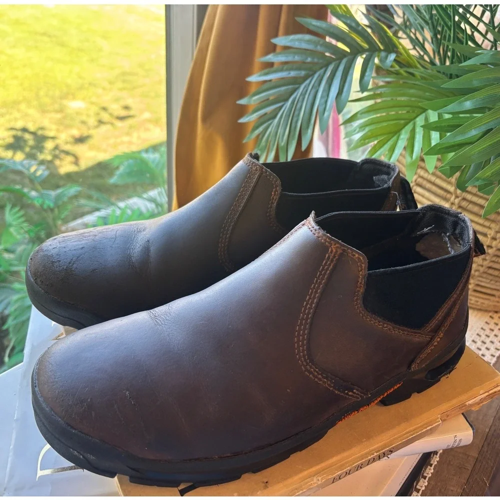 Danner Slip On Work Shoes Brown Leather Men's 10.5 Gorpcore Utility